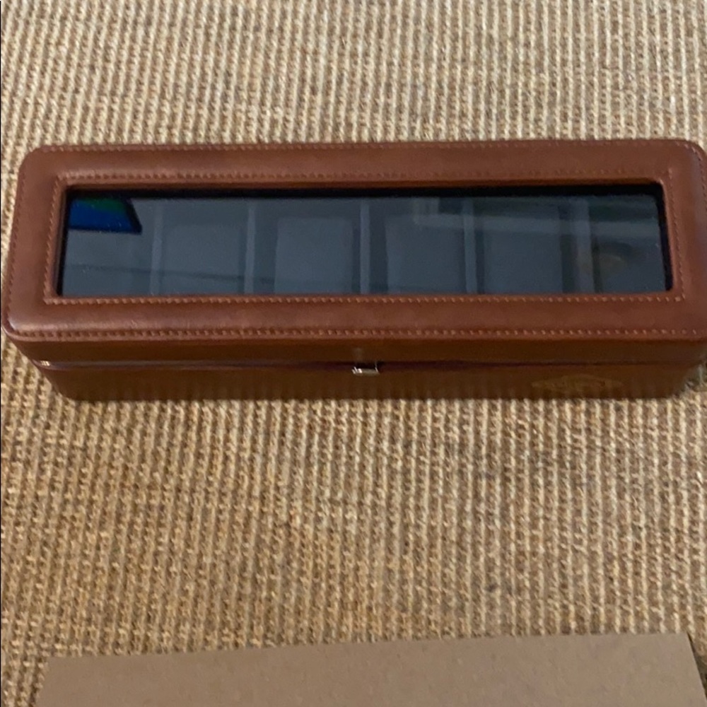 Cognac Brown Leather Watch Case